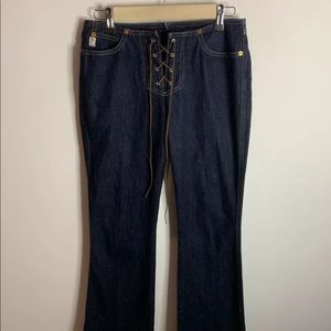 ❤️2/$15 Guess Vintage Leather Lace Up Jean 26